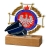 Statuetka "czapka + logo ZOSP" na drewnianej podstawie 20cm